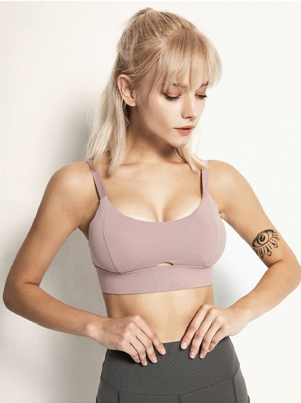 Adjustable Strap U Neck Cropped Yoga Tanks Mssza