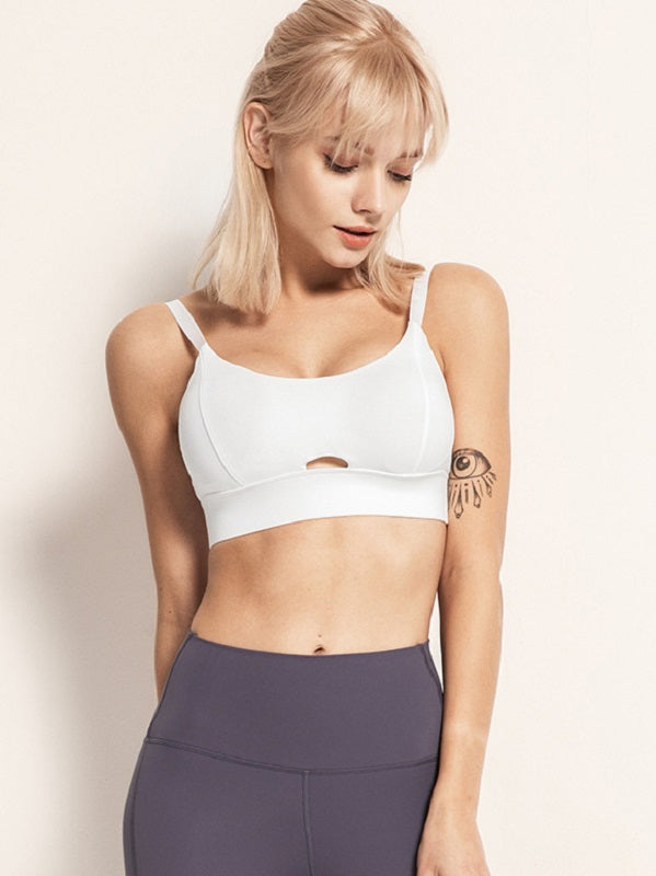 Adjustable Strap U Neck Cropped Yoga Tanks Mssza