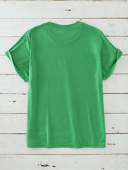 Animal Dragonfly Slogan Print Short Sleeve O-neck T-Shirt Mssza