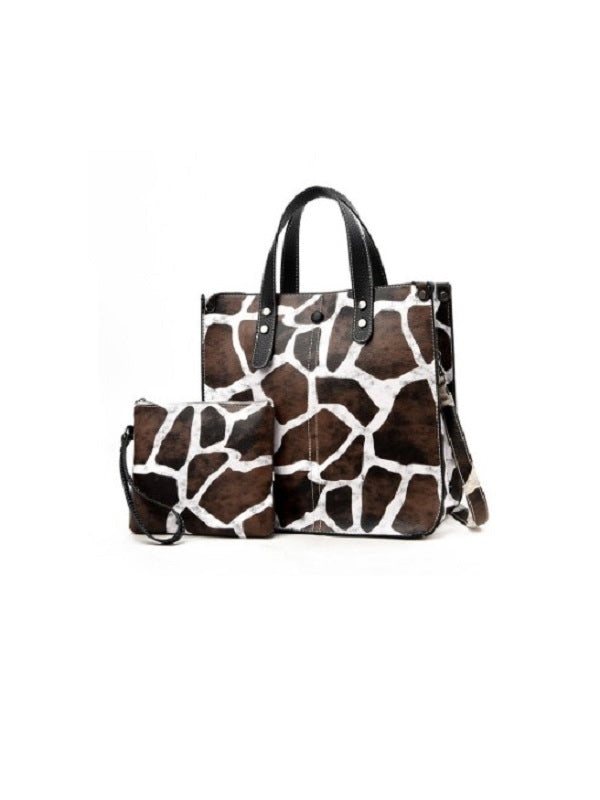 Animal Print Hand Bags With Wallet Mssza