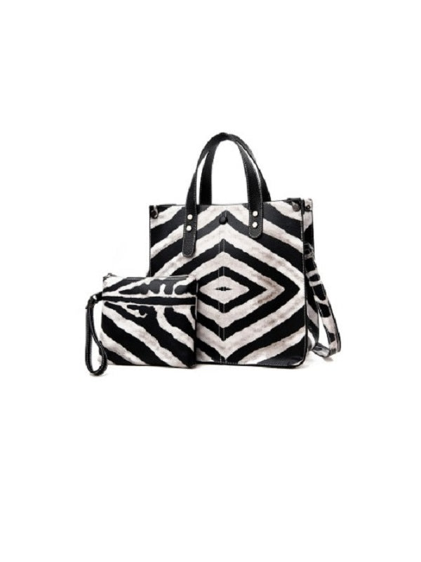 Animal Print Hand Bags With Wallet Mssza