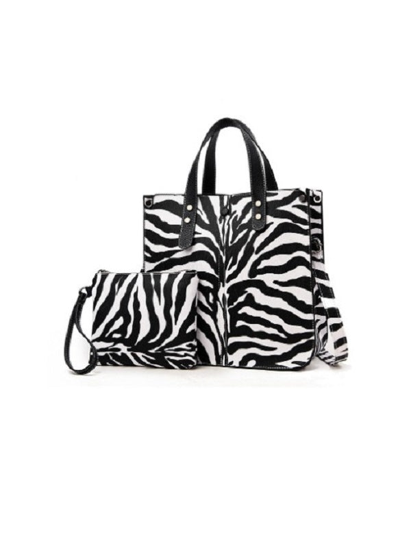 Animal Print Hand Bags With Wallet Mssza