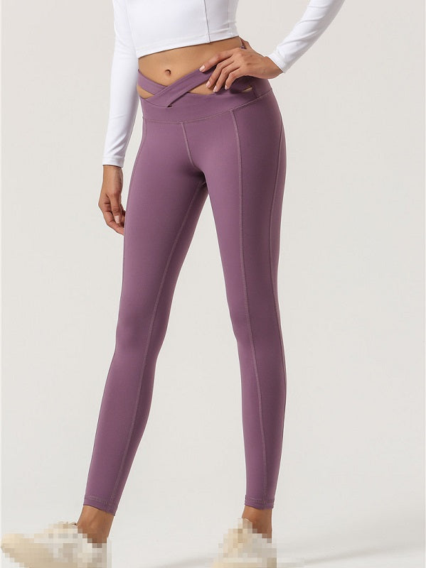 Ankle Length Pure Color Women Skinny Yoga Leggings Mssza