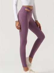 Ankle Length Pure Color Women Skinny Yoga Leggings Mssza