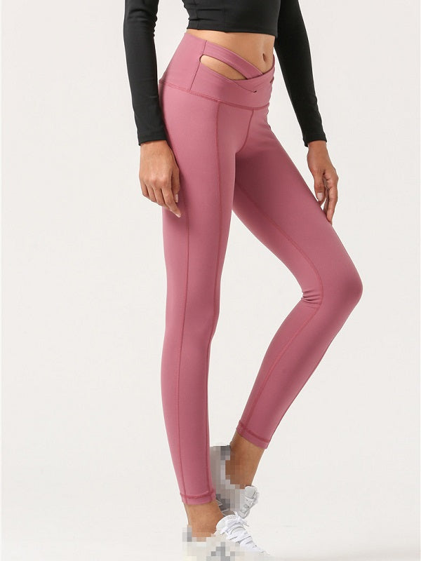 Ankle Length Pure Color Women Skinny Yoga Leggings Mssza