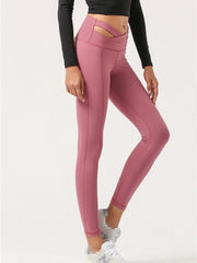 Ankle Length Pure Color Women Skinny Yoga Leggings Mssza