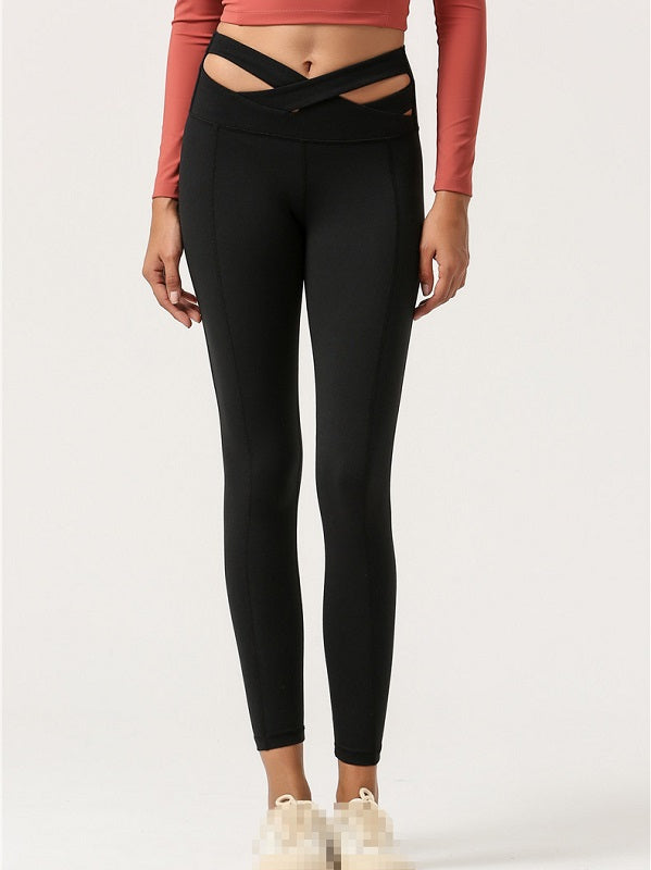 Ankle Length Pure Color Women Skinny Yoga Leggings Mssza
