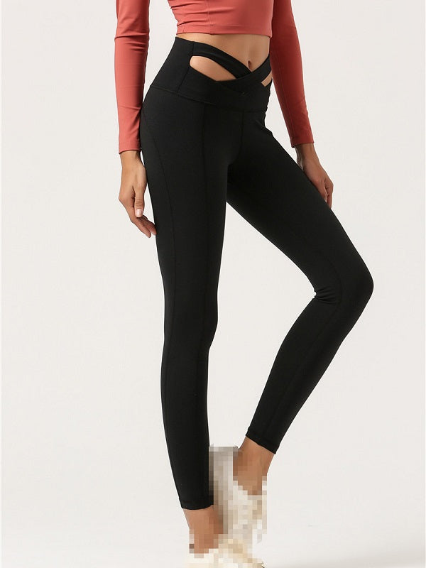 Ankle Length Pure Color Women Skinny Yoga Leggings Mssza