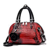 Appliques Crocodile Pattern Small Shell Messenger Shoulder Tote Bags Mssza