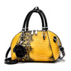 Appliques Crocodile Pattern Small Shell Messenger Shoulder Tote Bags Mssza