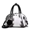 Appliques Crocodile Pattern Small Shell Messenger Shoulder Tote Bags Mssza