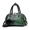 Appliques Crocodile Pattern Small Shell Messenger Shoulder Tote Bags Mssza