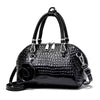 Appliques Crocodile Pattern Small Shell Messenger Shoulder Tote Bags Mssza