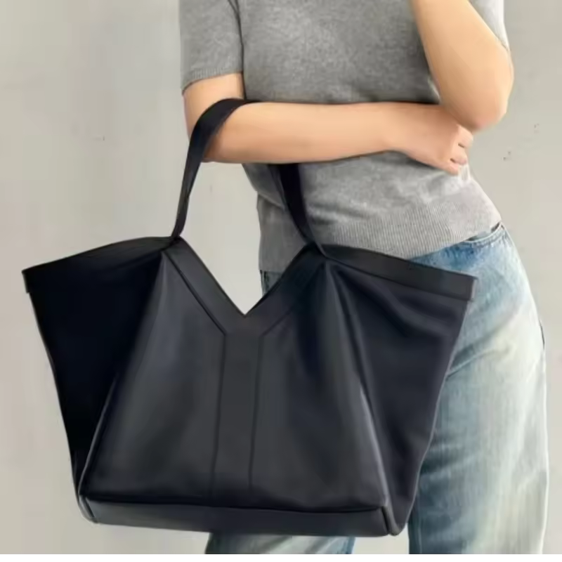 Appliques Genuine Leather Casual Tote Shoulder Bag Mssza