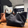 Appliques Genuine Leather Casual Tote Shoulder Bag Mssza
