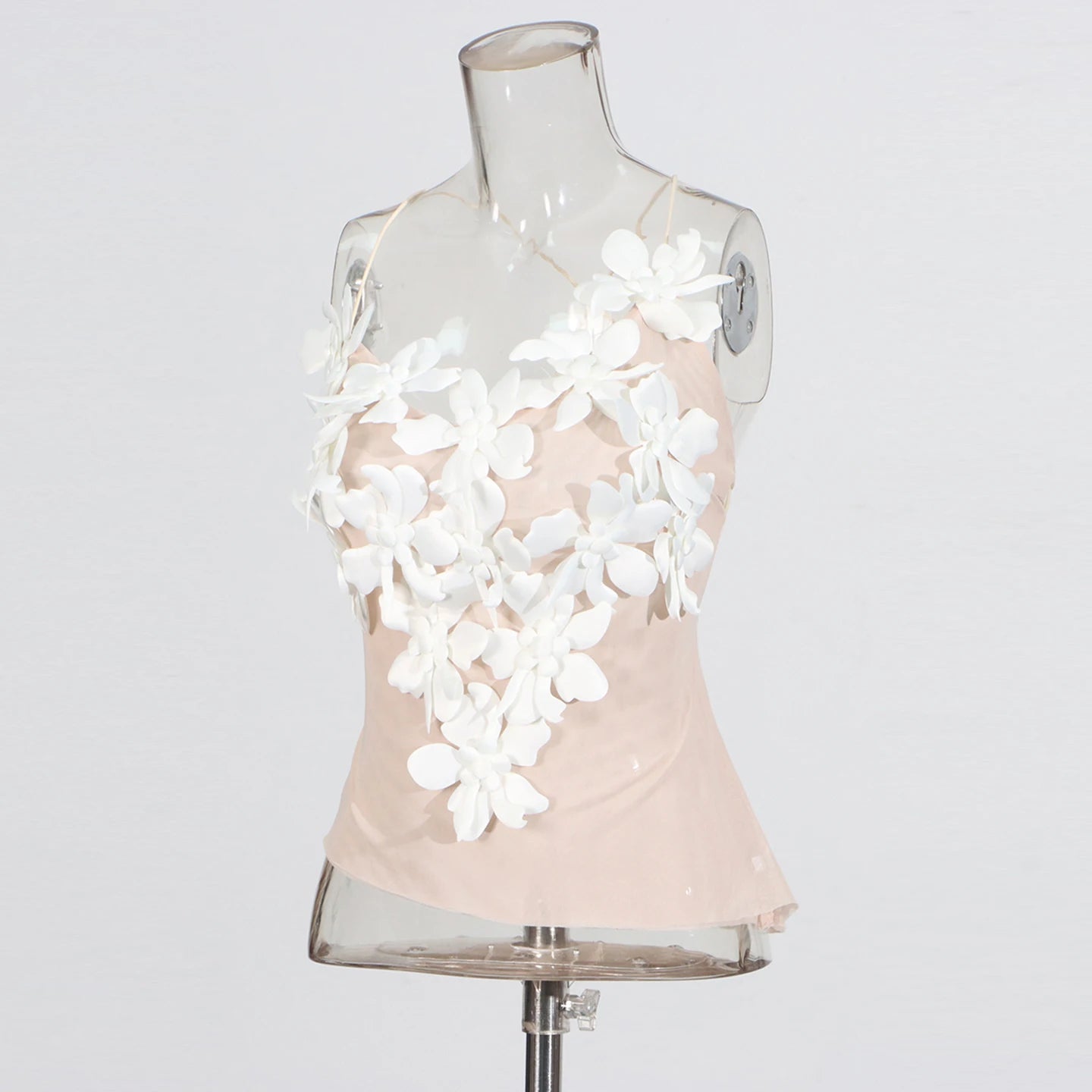 Strapless Sleeveless Tunic Spliced Appliques Vest Top Mssza