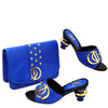 Artificial Leather Round Toe Matching Bags Wedding Shoes Mssza