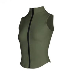 Athletic Nylon High Neck Fitness Breathable Yoga Tops Mssza
