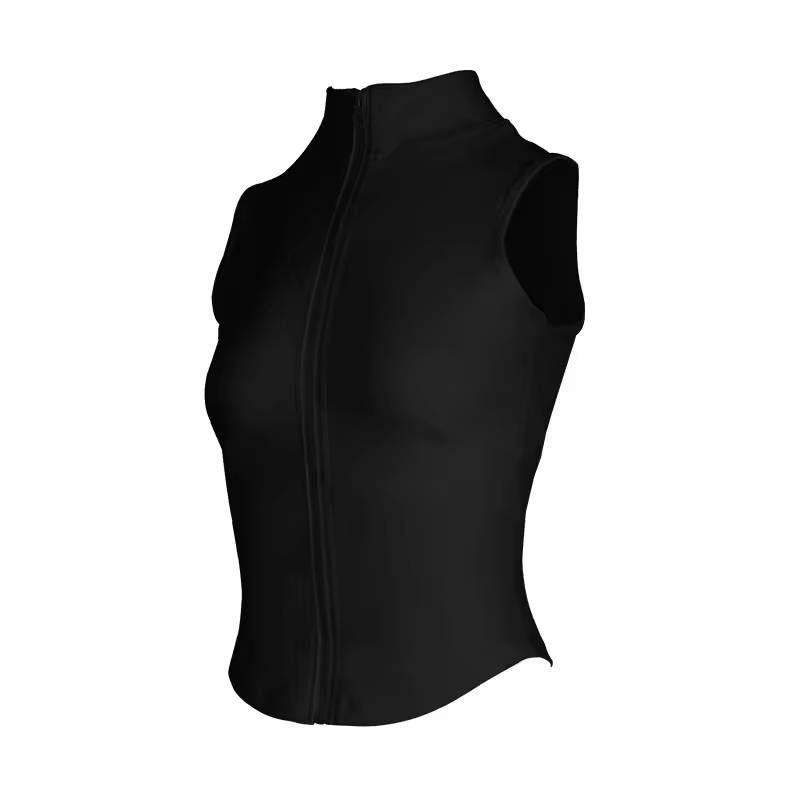 Athletic Nylon High Neck Fitness Breathable Yoga Tops Mssza