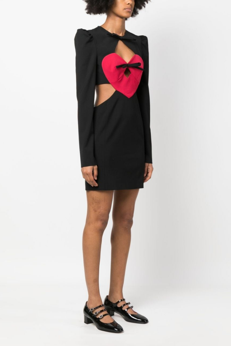 Azura Long Sleeve Bow Cutout Mini Dress Mssaz Desses