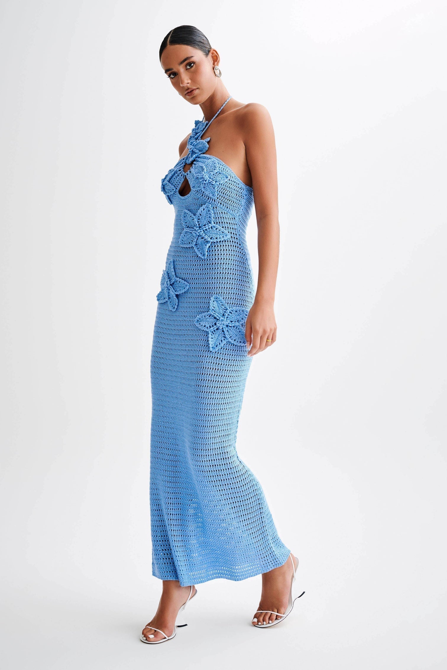 Beverly Floral Appliqué Crochet Maxi Dress Mssaz Desses