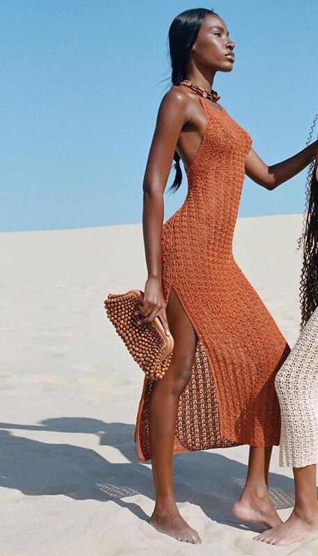 Crochet Knitted Beach Vacation Dresses for Women Mssaz Desses