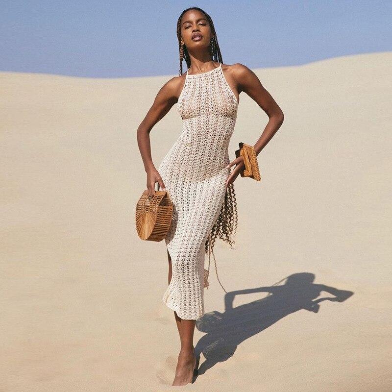 Crochet Knitted Beach Vacation Dresses for Women Mssaz Desses