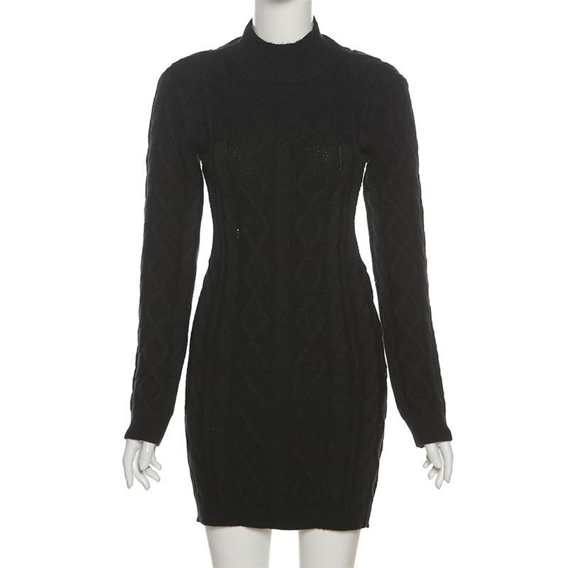 Knitted Sweater Dresses Fall Winter Clothes Mssaz Desses