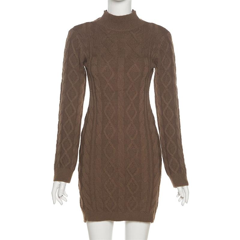 Knitted Sweater Dresses Fall Winter Clothes Mssaz Desses