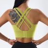Back Closure High Impact Workout Fitness Wear Gym Push Up Sports Bra Mssza
