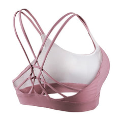Back Crisscross Padded Gym Workout Bra Crop Top Mssza