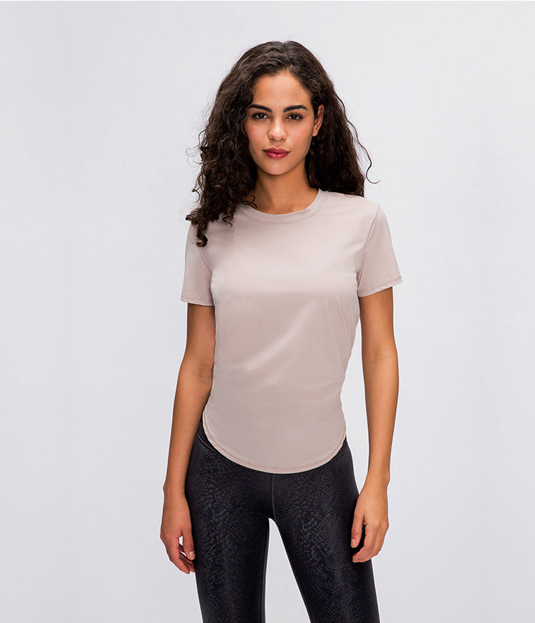 Back mesh patchwork yoga sports shirt Mssza