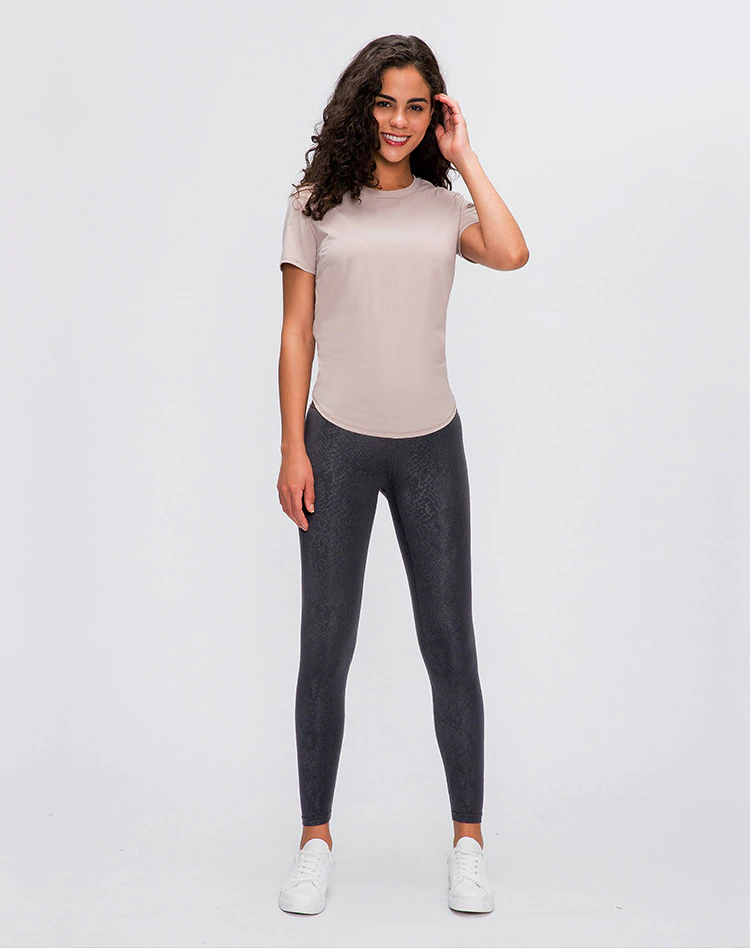 Back mesh patchwork yoga sports shirt Mssza
