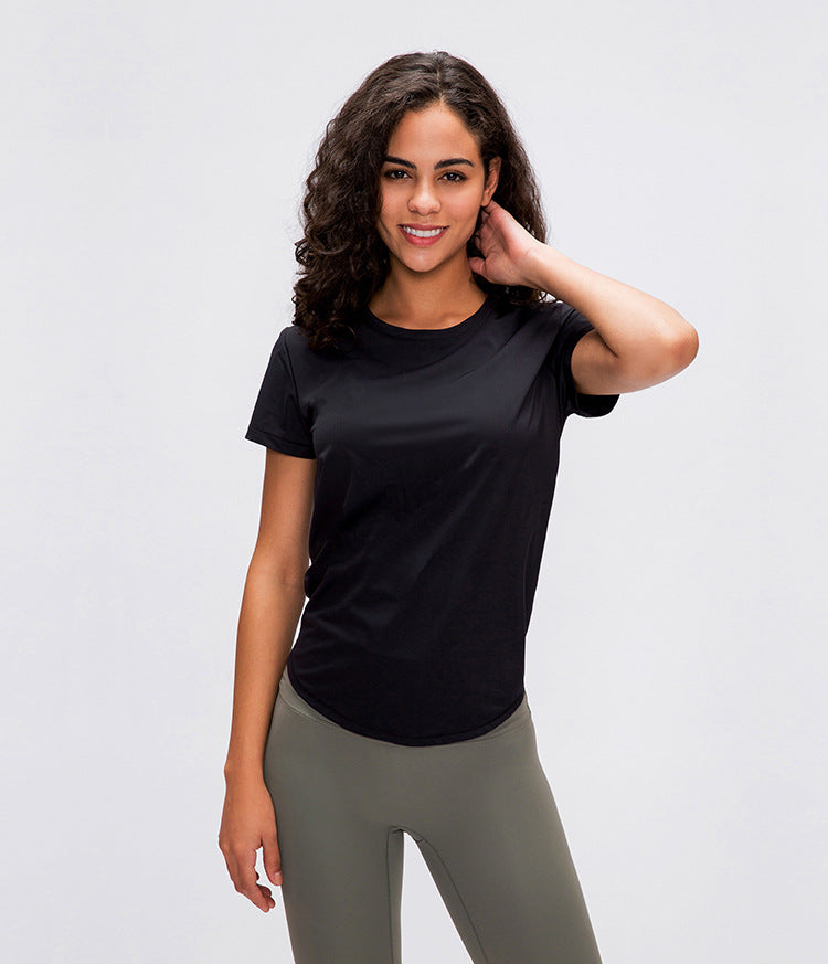 Back mesh patchwork yoga sports shirt Mssza