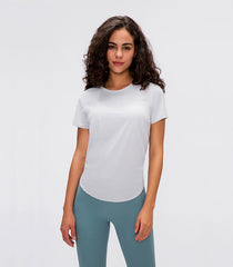 Back mesh patchwork yoga sports shirt Mssza