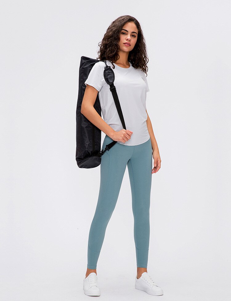 Back mesh patchwork yoga sports shirt Mssza