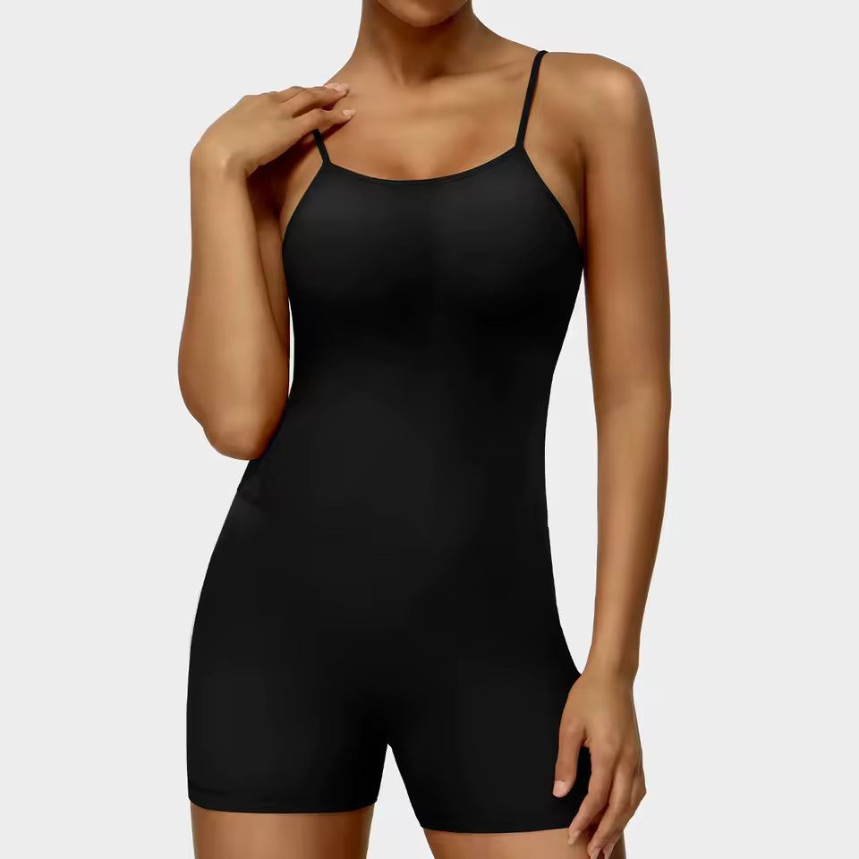 Backless Set Fitness Bodysuit Sports Siamese Sportswear Workout Jumpsuit One-piece Playsuit Yoga Suit Mssza