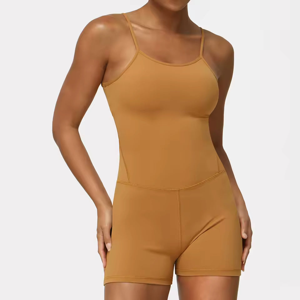 Backless Set Fitness Bodysuit Sports Siamese Sportswear Workout Jumpsuit One-piece Playsuit Yoga Suit Mssza