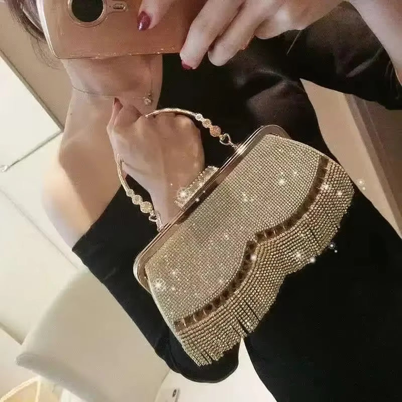 Banquet Diamond Luxury Party Wedding Bridal Dress Clutch Bag Mssza