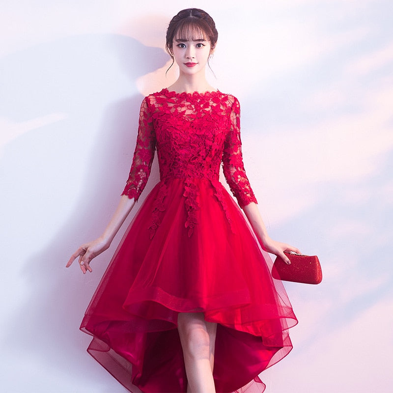New Short Front Long Back Elegant Party Banquet Prom Dresses Mssaz Desses