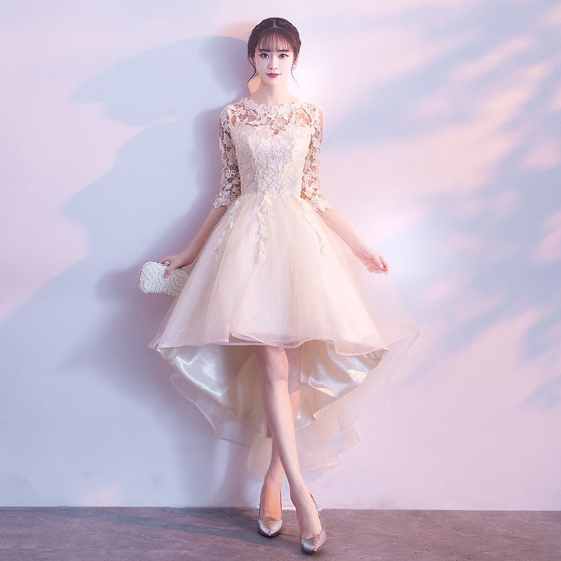 New Short Front Long Back Elegant Party Banquet Prom Dresses Mssaz Desses