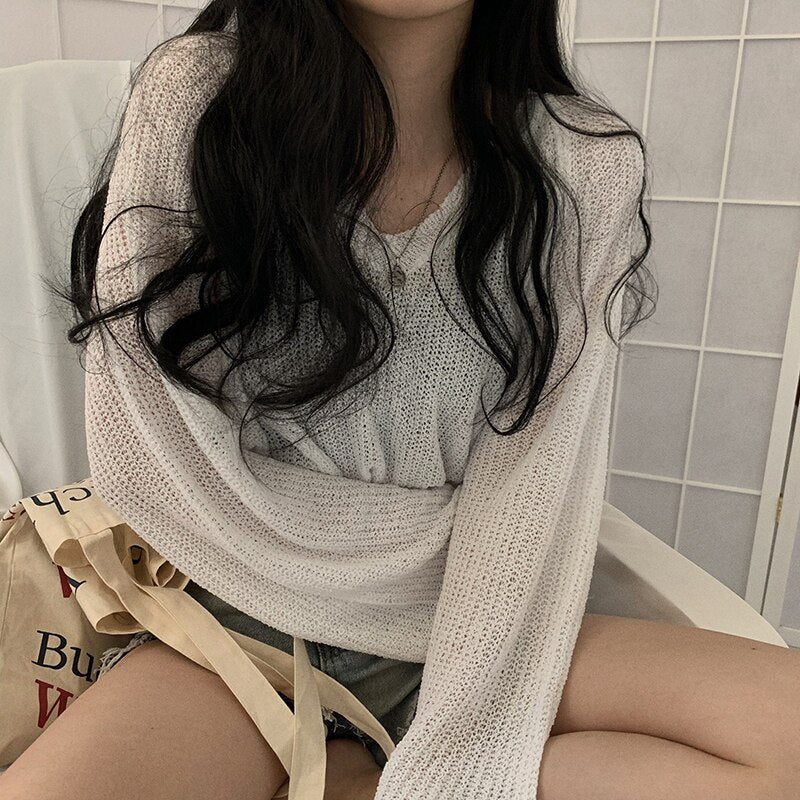 Batwing Long Sleeve Loose Casual Shirt Mssza