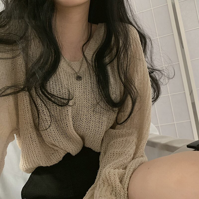 Batwing Long Sleeve Loose Casual Shirt Mssza
