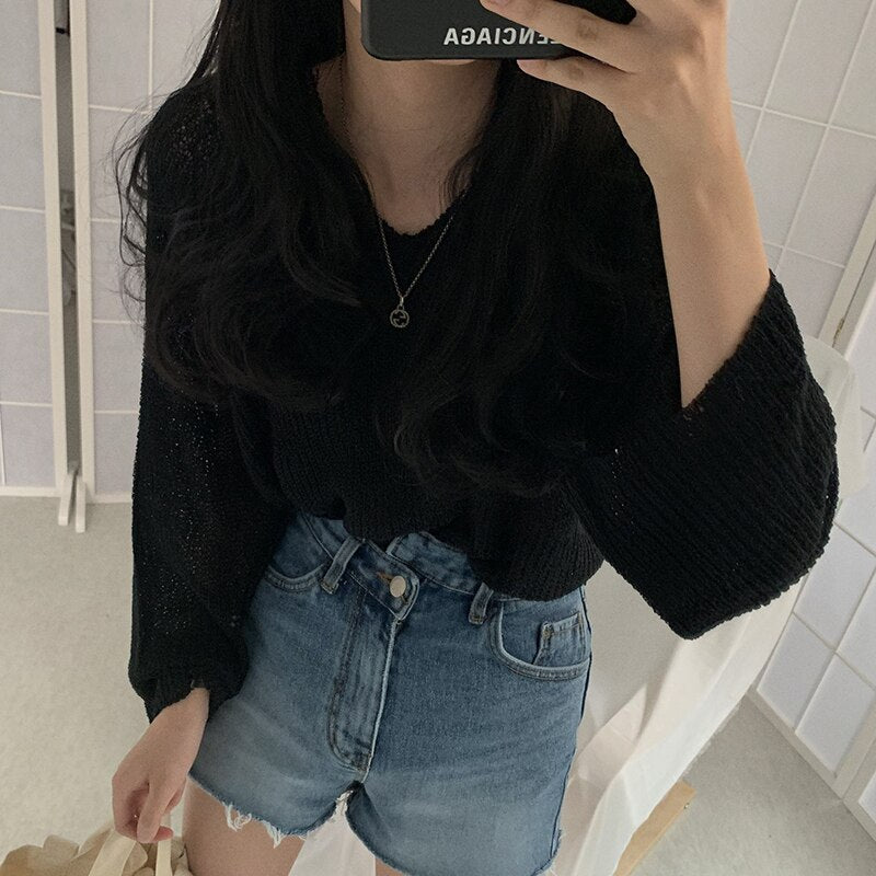 Batwing Long Sleeve Loose Casual Shirt Mssza
