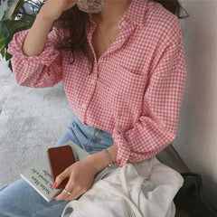 Batwing Long Sleeve Loose Shirt Mssza