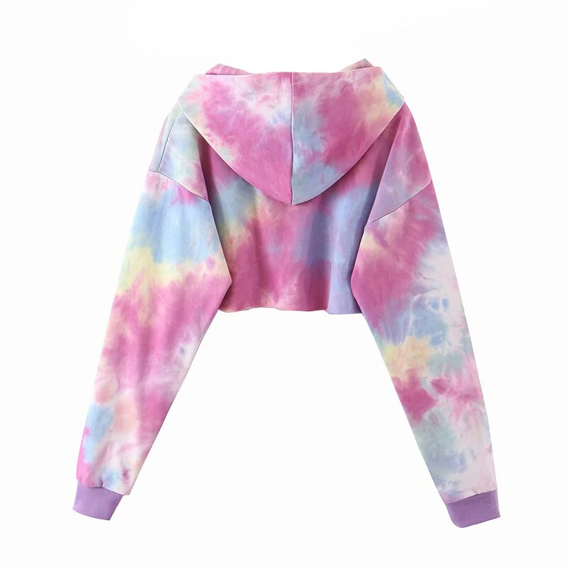 Batwing Sleeve Hooded Crop Tops + Elastic Waist Half Pants Mssza