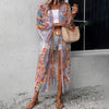 Beach Style Floral Embroidery Bohemian Bikini Kimono Cover-ups Mssza