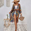 Beach Style Floral Embroidery Bohemian Bikini Kimono Cover-ups Mssza