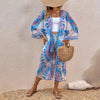 Beach Style Floral Embroidery Bohemian Bikini Kimono Cover-ups Mssza