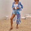 Beach Style Floral Embroidery Bohemian Bikini Kimono Cover-ups Mssza